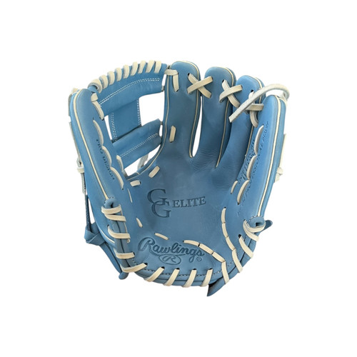 Vist Large View of Product Image Which is Used Rawlings GGE1151CBW BB/SB Glove RH Throw Carolina Blue 11 1/2"