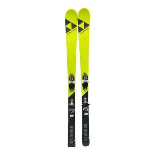 Vist Large View of Product Image Which is Used Fischer STUNNER Boys DH Ski/Binding Yellow 161 cm
