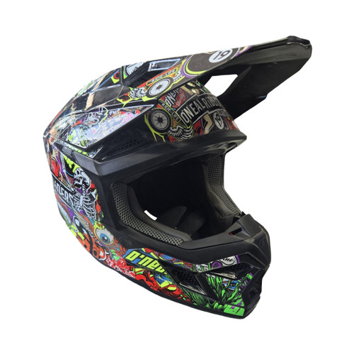 Vist Large View of Product Image Which is Used ONEAL MATRIX RANCID MOTO HELMET MD Adult Helmet Black MD