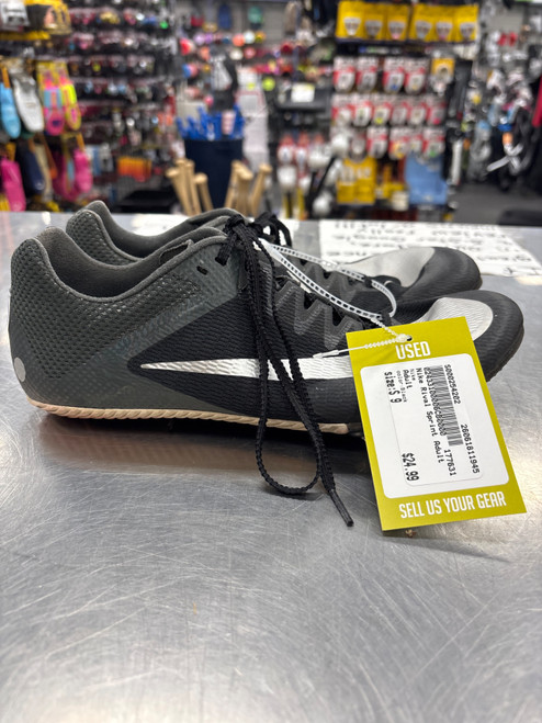 Vist Large View of Product Image Which is Used Nike Rival Sprint Track & Field Cleats Adult Black Senior 9
