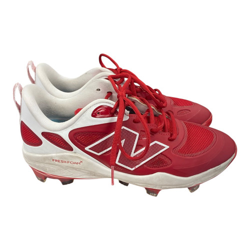 Vist Large View of Product Image Which is Used New Balance VELO BB/SB Cleats Red Senior 8.5