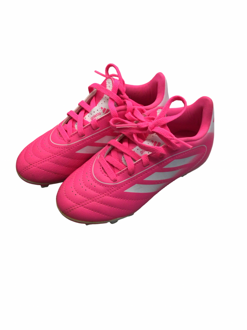 Vist Large View of Product Image Which is Used Adidas Soccer Cleats Pink Youth 12.0