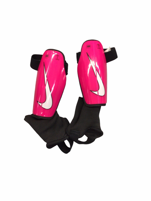 Vist Large View of Product Image Which is Used Nike Soccer Shin Guards Youth Pink SM