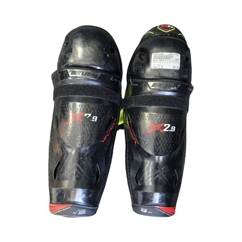 Vist Large View of Product Image Which is Used Bauer VAPOR X 2.9 13 INCH SHIN GUARDS Senior Shin Guards Black 13"