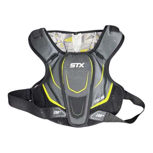 Vist Large View of Product Image Which is Used STX STALLION 200+ Lacrosse Shoulder Pads Black LG