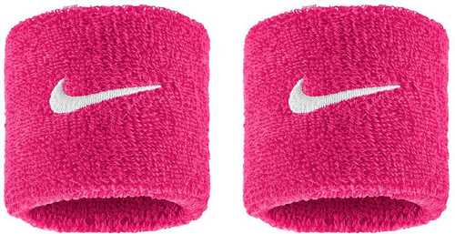Vist Large View of Product Image Which is New NIKE SWOOSH WRISTBANDS PINK/WHT