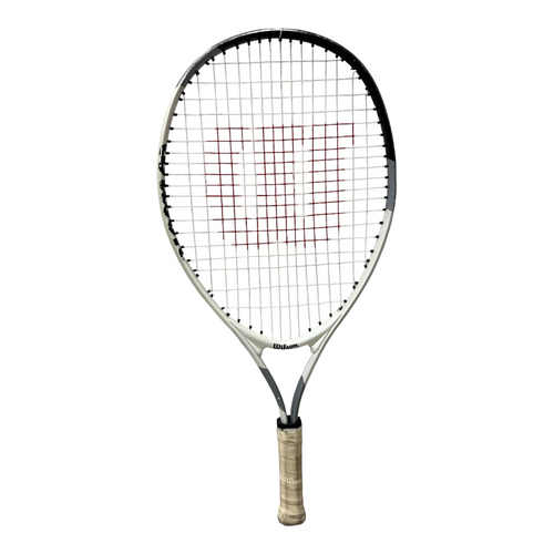 Vist Large View of Product Image Which is Used Wilson US OPEN 23 Junior Tennis Racquet White 23"