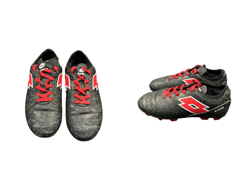 Vist Large View of Product Image Which is Used Lotto STORM Soccer Cleats Black Junior 01