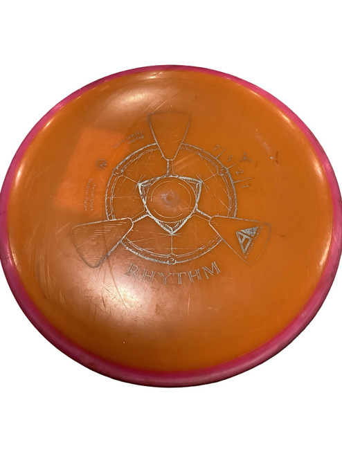 Vist Large View of Product Image Which is Used Axiom NUETRON RHYTHM Disc Golf Driver Orange