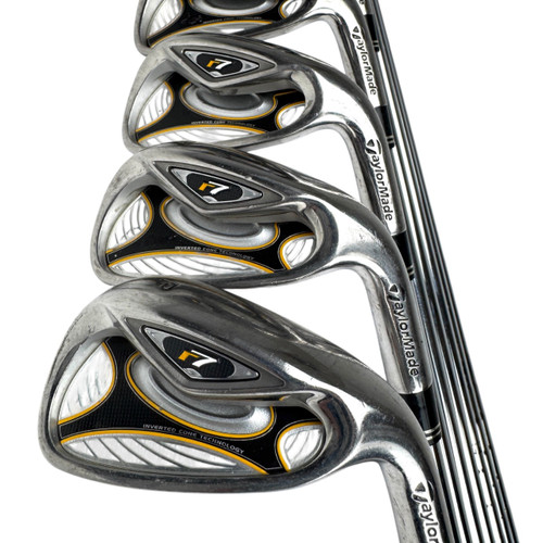 Vist Large View of Product Image Which is Used Taylormade R7 Men's RH Iron Set 3I-PW Regular Flex Steel Shaft