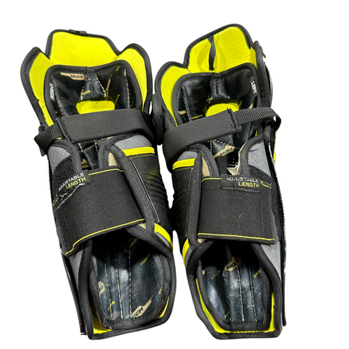 Vist Large View of Product Image Which is Used CCM TACKS AS580 Intermediate Shin Guards Black 12"