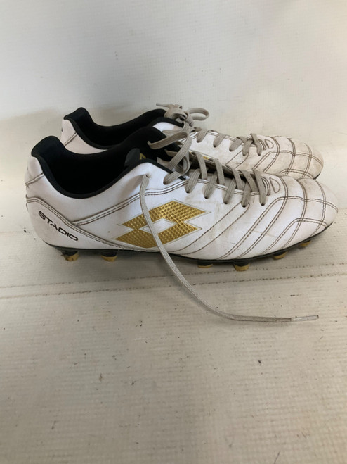 Vist Large View of Product Image Which is Used Lotto Soccer Cleats White Senior 8