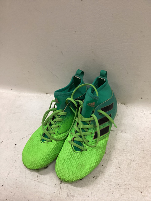 Vist Large View of Product Image Which is Used Adidas Soccer Cleats Green Junior 03.5