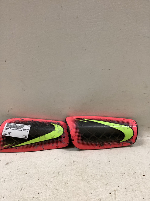 Vist Large View of Product Image Which is Used Nike Soccer Shin Guards Junior Coral LG