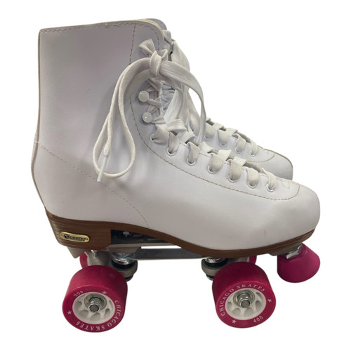 Vist Large View of Product Image Which is Used Chicago SKATES Senior Roller Quad Skates White Senior 9