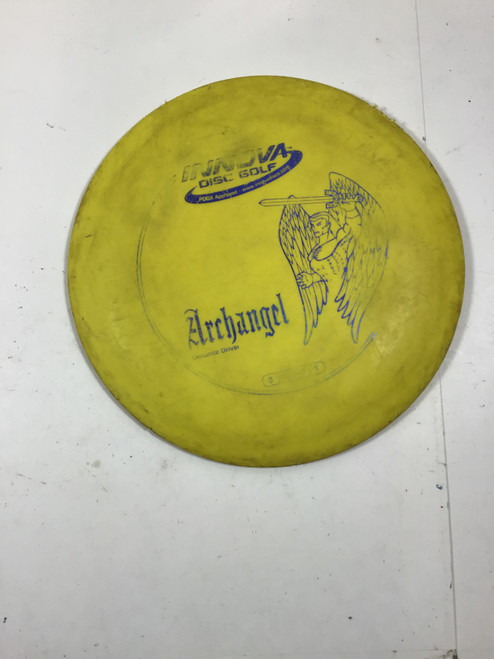Vist Large View of Product Image Which is Used Innova DX ARCHANGEL 149 GRAMS Disc Golf Driver Yellow