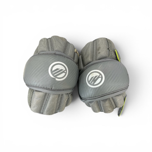 Vist Large View of Product Image Which is Used Maverik MX Lacrosse Shoulder Pads Grey MD