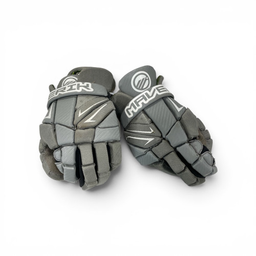 Vist Large View of Product Image Which is Used Maverik MX Lacrosse Gloves Mens Grey MD