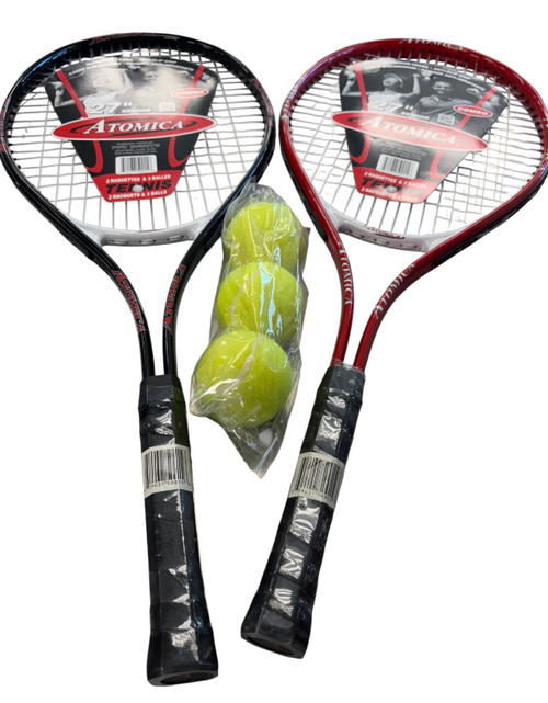 Vist Large View of Product Image Which is Used ATOMICA TENNIS SET Adult Tennis Racquet Black Unknown