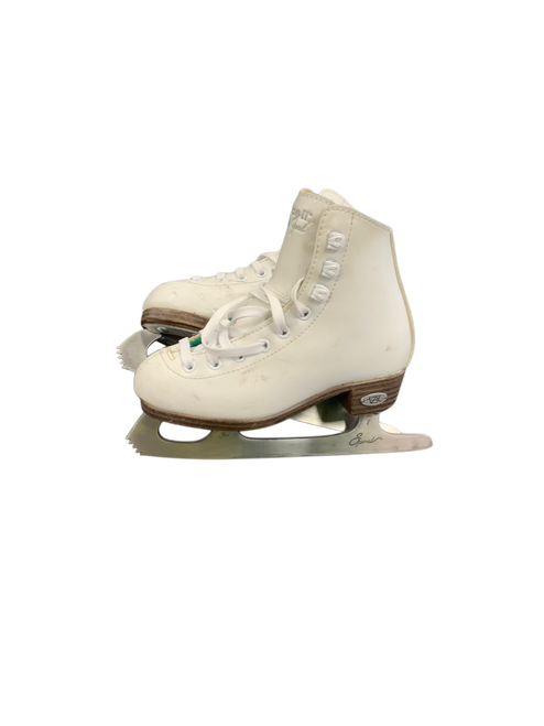 Vist Large View of Product Image Which is Used Riedell OPAL 10W Girls Figure Skate White Youth 11.0