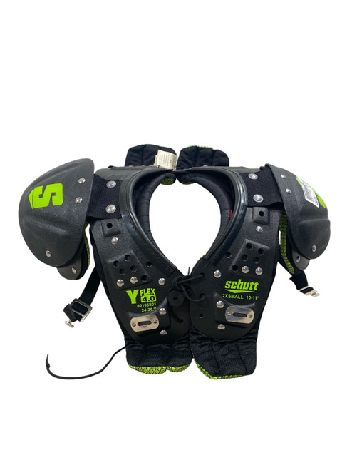 Vist Large View of Product Image Which is Used Schutt Y FLEX 4.0 10-11 FB Shoulder Pads Black XXS