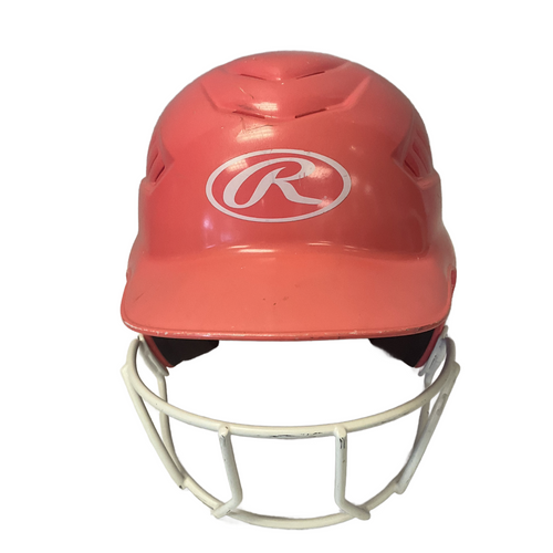 Vist Large View of Product Image Which is Used Rawlings BATTING HELMET RCFH Batting Helmet w/Mask Pink M/L