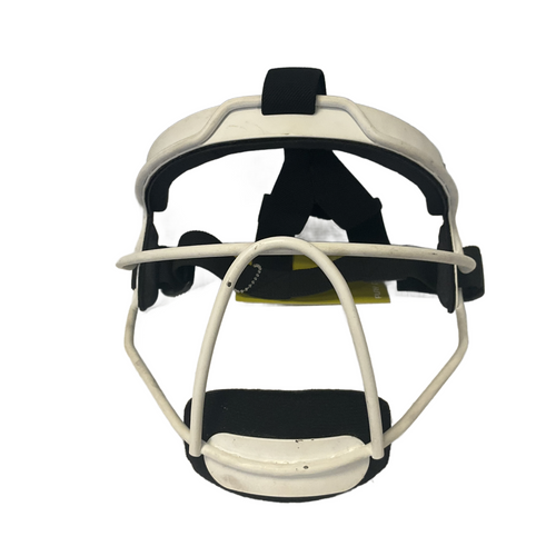 Vist Large View of Product Image Which is Used Mizuno SOFTBALL FACEMASK BB/SB Fielders Mask White LG