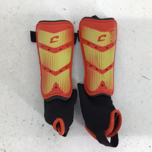Vist Large View of Product Image Which is Used Champro SSG8FR JR XS SHIN GUARDS Soccer Shin Guards Junior Orange XS