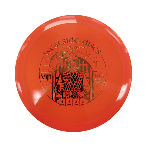 Vist Large View of Product Image Which is Used Westside GATEKEEPER Disc Golf Driver Orange 175g