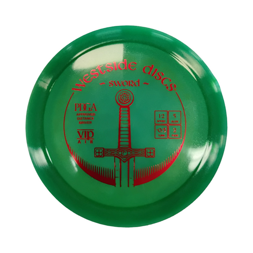 Vist Large View of Product Image Which is Used Westside SWORD Disc Golf Driver Green 156g