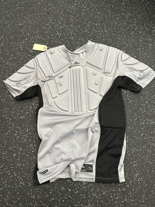 Vist Large View of Product Image Which is Used Adidas CLIMACOOL PADDED SHIRT Lacrosse Top A Grey MD