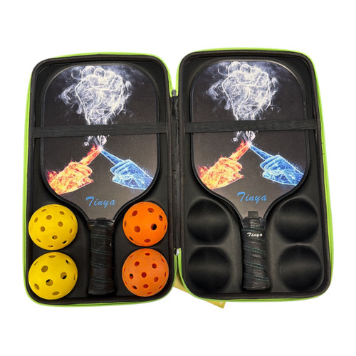 Vist Large View of Product Image Which is Used TINYA GRAPHITE PADDLE SET Pickleball Racquet Black