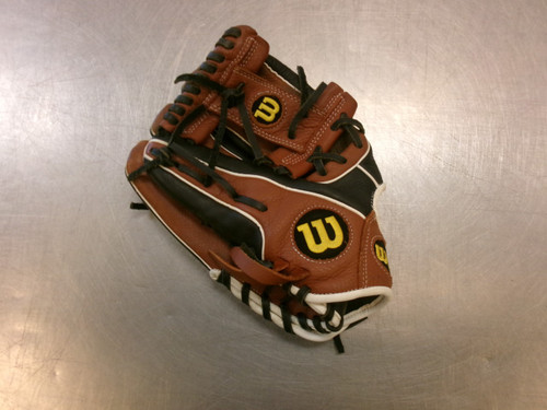 Vist Large View of Product Image Which is Used Wilson A500 BB/SB Glove LH Throw Brown 11 1/2"