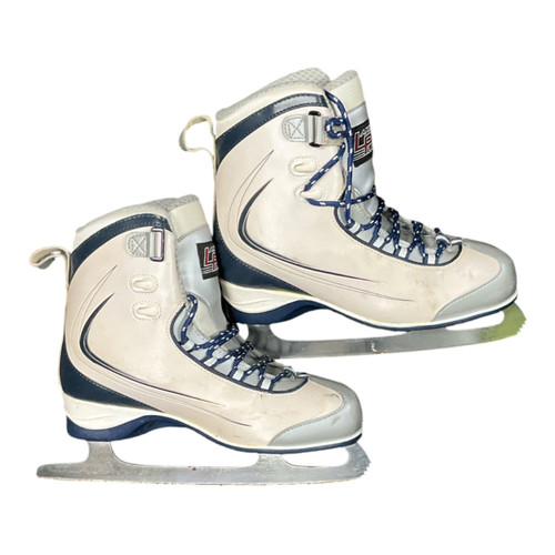 Vist Large View of Product Image Which is Used Lake Placid SUPREME 694 Womens Softboot Skate White Senior 8
