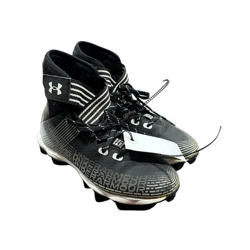 Vist Large View of Product Image Which is Used Under Armour LAX Cleats Boys Black Junior 03.5