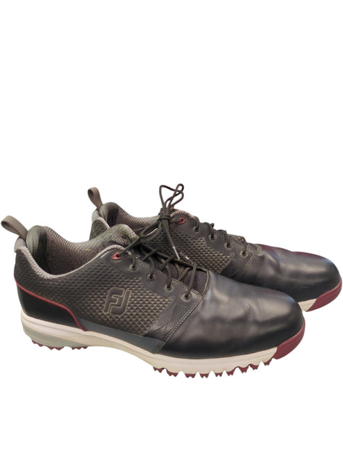 Vist Large View of Product Image Which is Used Foot Joy Mens Golf Shoes Black Senior 13