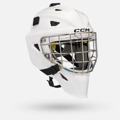 Vist Large View of Product Image Which is New CCM CCM AXIS F5 GOALIE MASK Junior Goalie Helmet/Mask White One Size