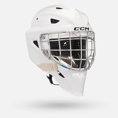 Vist Large View of Product Image Which is New CCM CCM AXIS F5 GOALIE MASK Senior Goalie Helmet/Mask White One Size