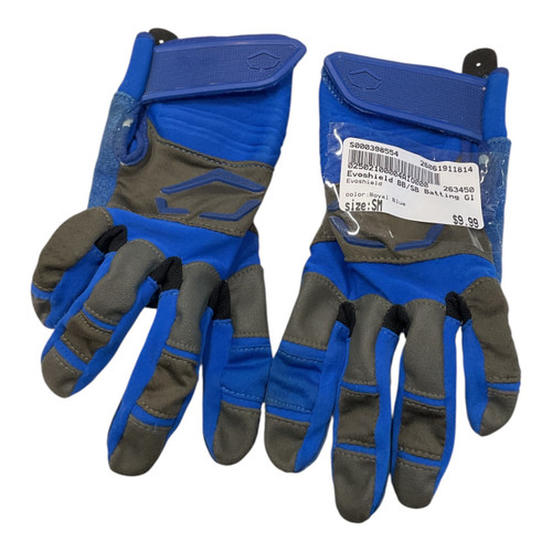 Vist Large View of Product Image Which is Used Evoshield BB/SB Batting Gloves Royal Blue SM