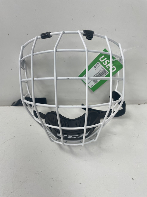 Vist Large View of Product Image Which is Used CCM Hockey Wire Mask White MD