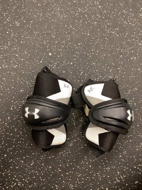 Vist Large View of Product Image Which is Used Under Armour COMMAND Lacrosse Arm Pads/Guards Black MD