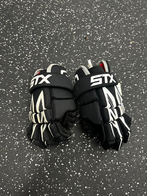 Vist Large View of Product Image Which is Used STX STINGER Lacrosse Gloves Junior Black 8"