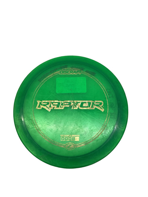 Vist Large View of Product Image Which is Used Discraft RAPTOR DISTANCE DRIVER GREEN Disc Golf Driver Green