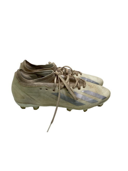 Vist Large View of Product Image Which is Used Adidas CRAZYFAST SOCCER CLEATS Soccer Cleats White Senior 9.5
