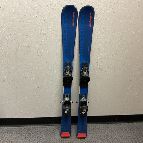 Vist Large View of Product Image Which is Used Elan PRODIGY Boys DH Ski/Binding Navy Blue 110 cm