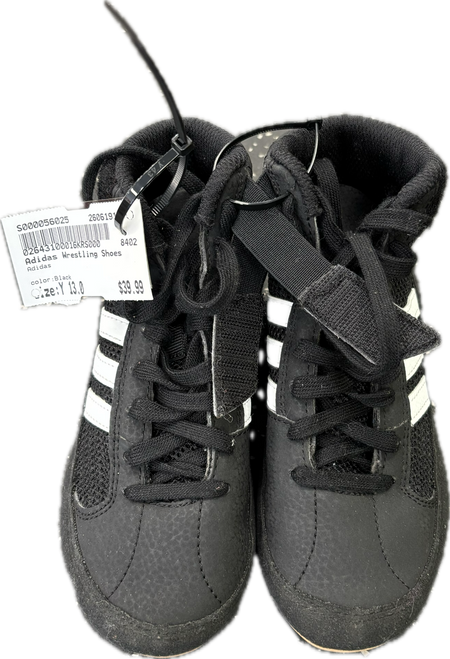 Vist Large View of Product Image Which is Used Adidas Wrestling Shoes Black Youth 13.0