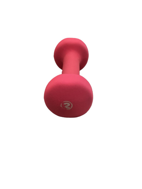 Vist Large View of Product Image Which is Used PINK RUBBER DUMBELL 2LB Hex Dumbbell (Each) Pink 2 lb