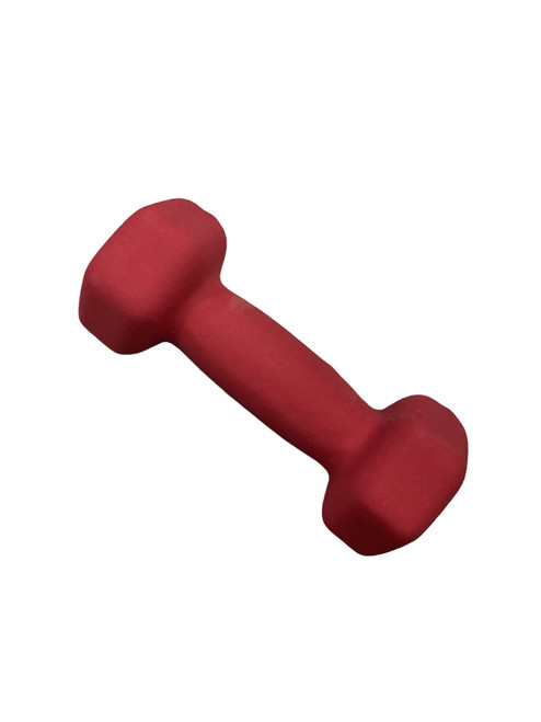 Vist Large View of Product Image Which is Used RED RUBBER DUMBELL 3LB Hex Dumbbell (Each) Red 3 lb