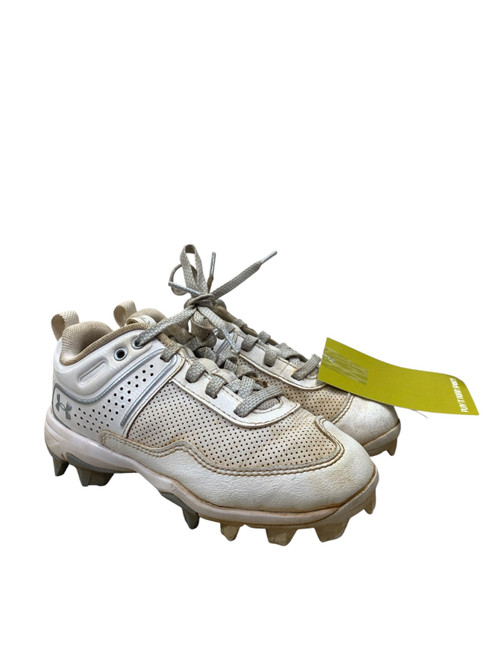 Vist Large View of Product Image Which is Used Under Armour GLYDE BB CLEATS BB/SB Cleats White Youth 12.0