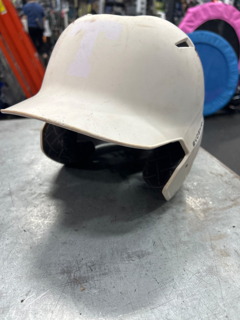 Vist Large View of Product Image Which is Used Evoshield BASEBALL HELMET Batting Helmet No Mask White MD